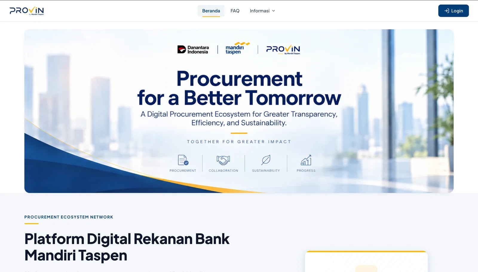 Mandiri Taspen — platform web